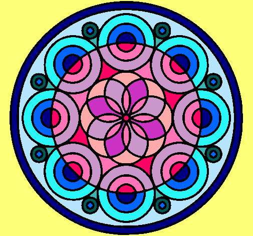 Dibujo Mandala 35 pintado por luchy