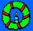 Dibujo Corona de navidad II pintado por kayli 