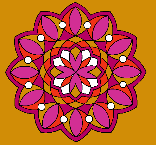 Dibujo Mandala 3 pintado por blanca