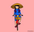 Dibujo China en bicicleta pintado por QQQQQWWWXXX