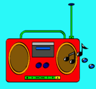 Dibujo Radio cassette 2 pintado por vuhtgar