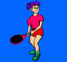 Dibujo Chica tenista pintado por melany