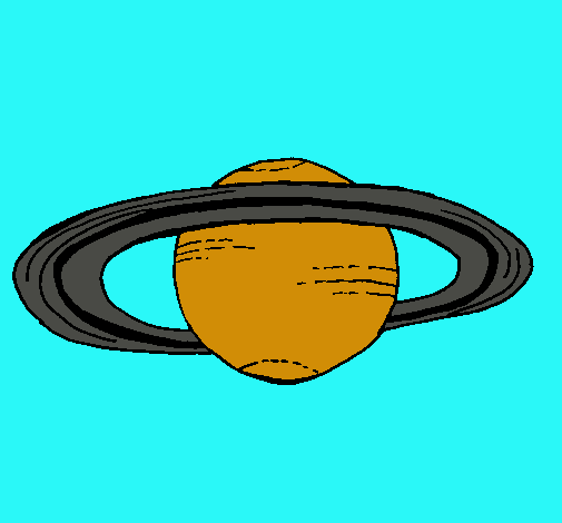 Dibujo Saturno pintado por gines