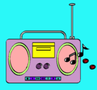 Dibujo Radio cassette 2 pintado por adrianasanchez
