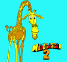 Dibujo Madagascar 2 Melman pintado por frgl