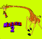 Dibujo Madagascar 2 Melman 2 pintado por antu7