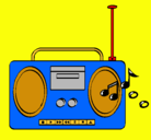 Dibujo Radio cassette 2 pintado por armando