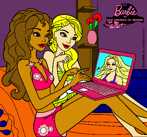 Dibujo Barbie chateando pintado por Bryna