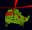 Dibujo Helicóptero al rescate pintado por heric