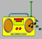 Dibujo Radio cassette 2 pintado por omaira