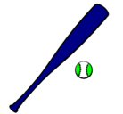 Dibujo Bate y bola de béisbol pintado por carlosma