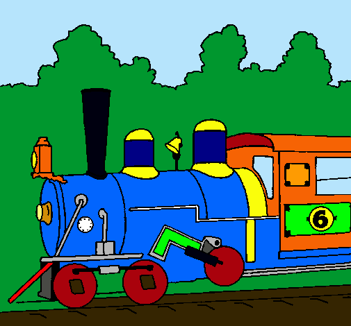 Dibujo Locomotora pintado por cody