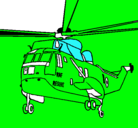 Dibujo Helicóptero al rescate pintado por bautista