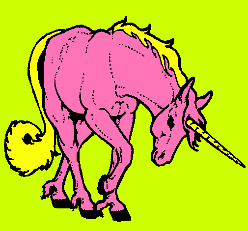 Dibujo Unicornio bravo pintado por antu7