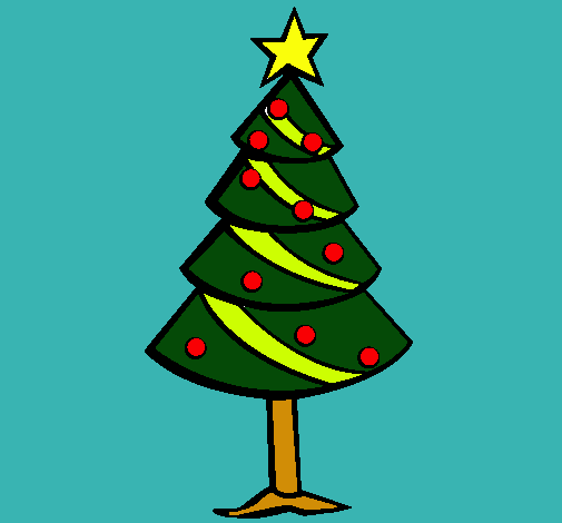 Dibujo Árbol de navidad II pintado por paolabonix