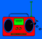 Dibujo Radio cassette 2 pintado por equipo  