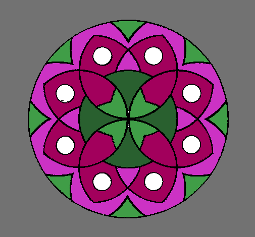 Dibujo Mandala 13 pintado por blanca