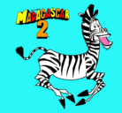 Dibujo Madagascar 2 Marty pintado por fvyortui