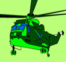 Dibujo Helicóptero al rescate pintado por joelin