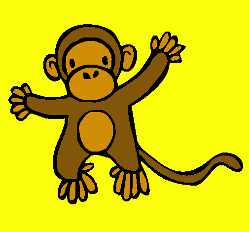 Dibujo Mono pintado por AlbbaNet