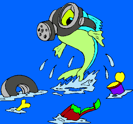 Dibujo Contaminación marina pintado por maite1162
