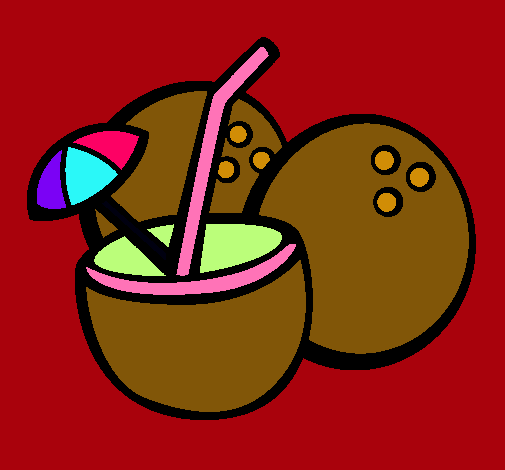 Dibujo Cóctel de coco pintado por maxcarmen5