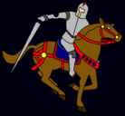 Dibujo Caballero a caballo IV pintado por juan00