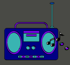 Dibujo Radio cassette 2 pintado por DAYANITALAMASMA