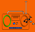 Dibujo Radio cassette 2 pintado por yimmy