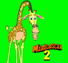 Dibujo Madagascar 2 Melman pintado por gaizka
