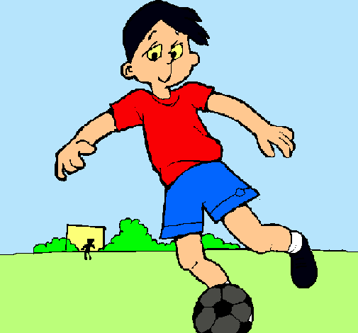 Dibujo Jugar a fútbol pintado por Alejita