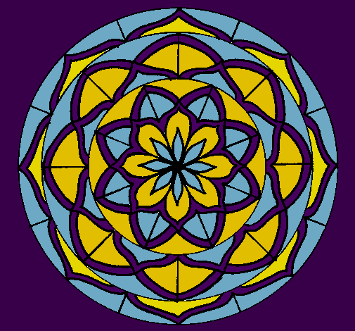 Dibujo Mandala 6 pintado por blanca