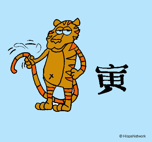 Dibujo Tigre pintado por sara2222