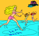 Dibujo Barbie de regreso a la playa pintado por piolin