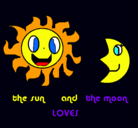 Dibujo Sol y luna pintado por evee