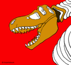 Dibujo Esqueleto tiranosaurio rex pintado por jghh
