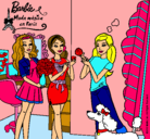 Dibujo Barbie de compras con sus amigas pintado por chulita