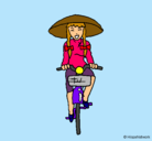 Dibujo China en bicicleta pintado por sara2222