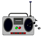 Dibujo Radio cassette 2 pintado por DSSC