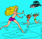 Dibujo Barbie de regreso a la playa pintado por mariam