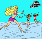 Dibujo Barbie de regreso a la playa pintado por desy