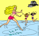 Dibujo Barbie de regreso a la playa pintado por populares