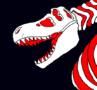Dibujo Esqueleto tiranosaurio rex pintado por 99noa88