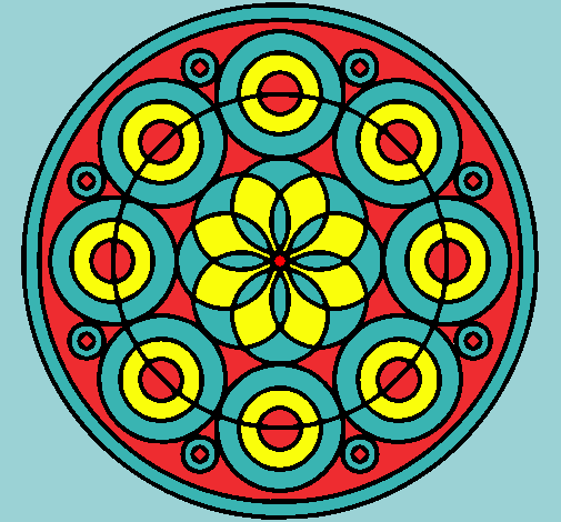 Dibujo Mandala 35 pintado por Elee