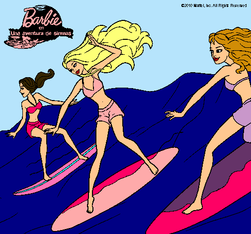 Dibujo Barbie de nuevo con sus amigas pintado por Nyyh