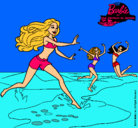 Dibujo Barbie de regreso a la playa pintado por alis
