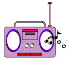 Dibujo Radio cassette 2 pintado por ma3ri4a6