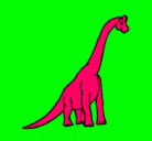 Dibujo Braquiosaurio pintado por dinoceronte