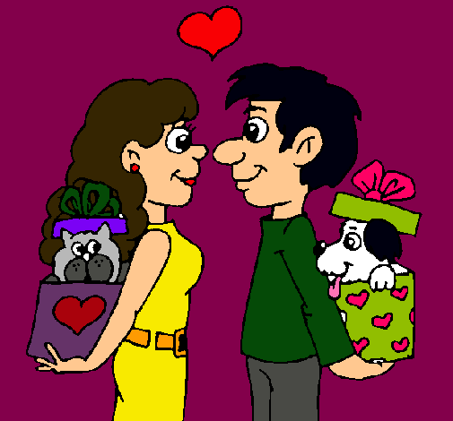 Dibujo Pareja de enamorados pintado por magdieel