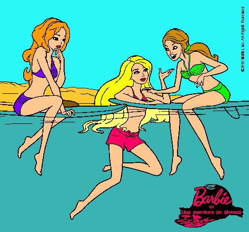 Dibujo Barbie y sus amigas pintado por noelia_60